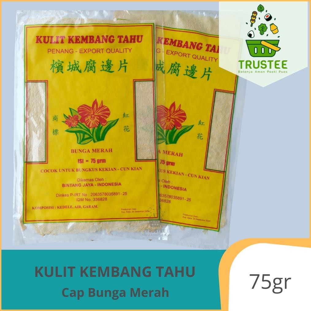 

ter-46 If56 Kulit Kembang Tahu Cap Bunga Merah Viral Murah