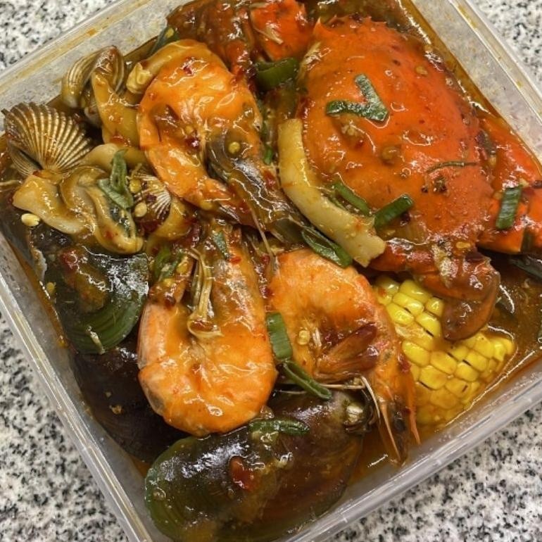 

TERMURAH Seafood Mix Saus Padang | Makanan Matang | Seafood 73n by Sambal Bunda Queen Siap kirim