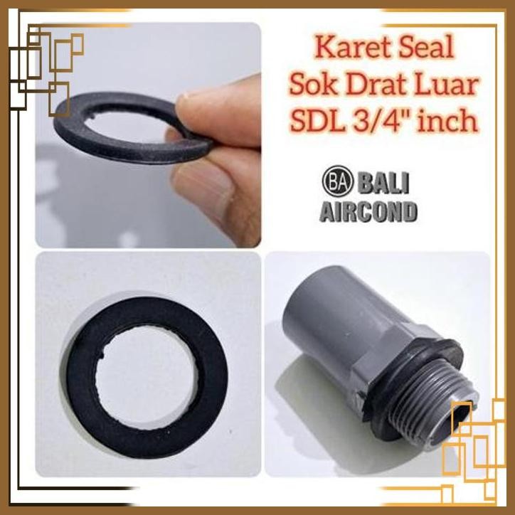 [BLA] SIL SEAL KARET DRAT LUAR PIPA KRAN 3/4" KRAN AIR SELANG FLEKSIBEL RUBBER SEAL O RING 3/4 " 3PE