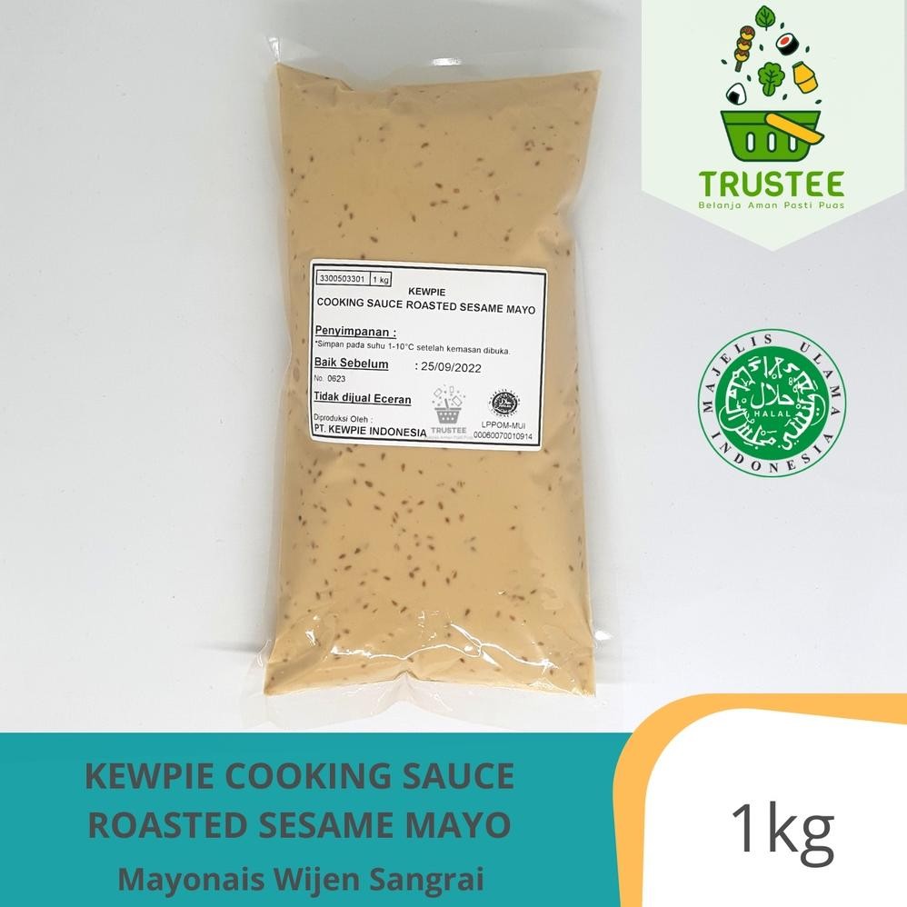 

PJ24 aq-54 Kewpie Cooking Sauce Roasted Sesame Mayo / Saus Mayonnaise Wijen Sangrai HALAL 1kg Murah Sale