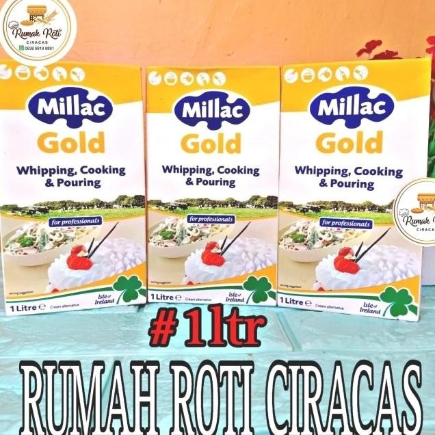 

Sale Milac Gold Cream Non Diary Whipping Cream Plain Millac Whipp