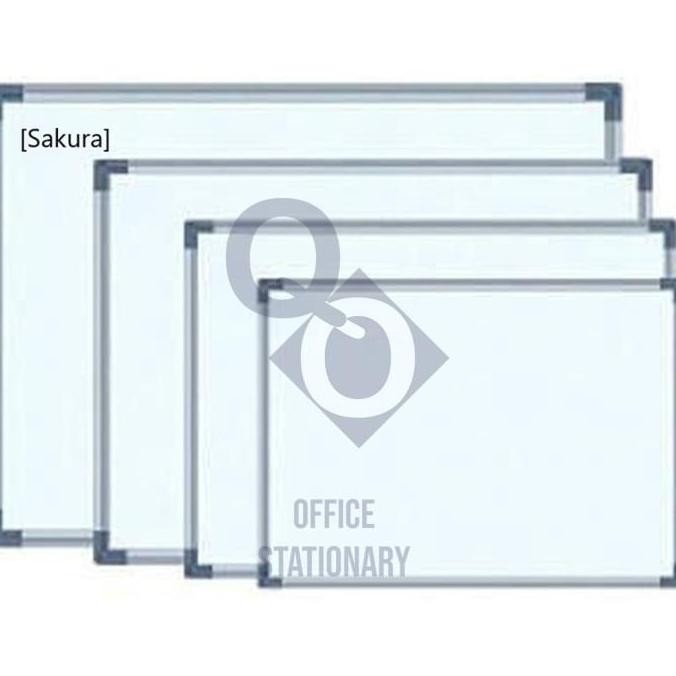 

BEBAS ONGKIR - Papan Tulis Whiteboard Sakura 90 x 120 - White Board Magnet Gantung