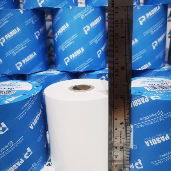 

tyS (1 BOX= 50 Roll) Kertas Thermal Struk Kasir 80 x 80 . Pasola 80x80