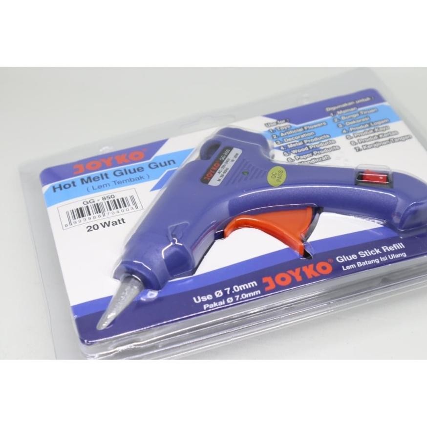 

Promo Hemat! EVY-510 Glue Gun JOYKO GG-850 / Lem Tembak 20 Watt Hot Melt Glue GG850 Berkualitas Original