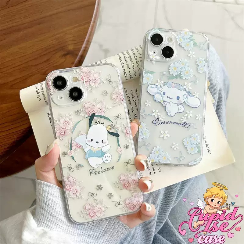 Casing Pasangan Humor Keluarga Sanrio Seri 3 iphone XR X XS Max 7 Plus 8 Plus 11 Pro Max  12 Pro Max