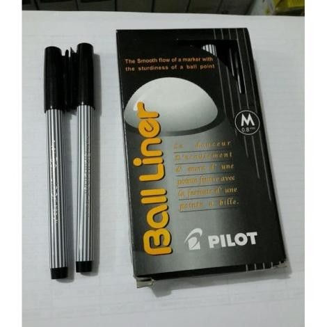 

TERMURAH - ballpoint pilot balliner 0.8mm - hitam 1 kotak