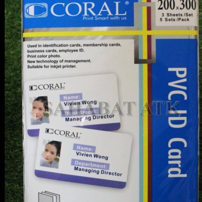 

new !!! CORAL PVC ID CARD,KERTAS ID CARD murah