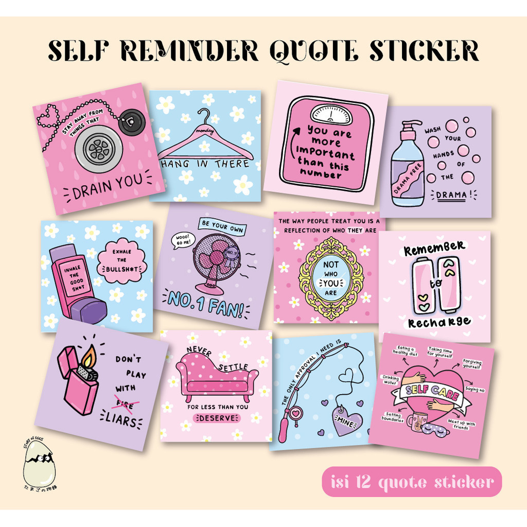 

Self Reminder Quote Sticker l Aesthetic Sticker l Bujo Stiker l Sticker Japan Korea l Aesthetic Sticker l Sticker untuk journaling l journal sticker tempelan l pesan l diary