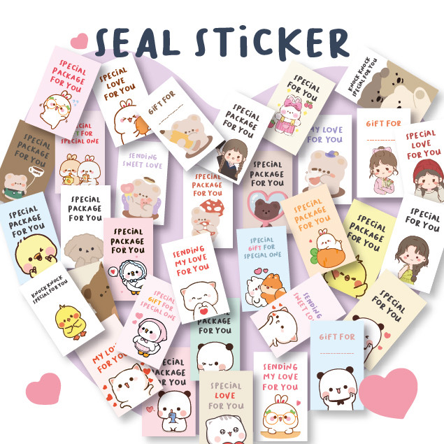 Aesthetic Seal Sticker Cute online shop sticker packaging label sticker pakaging sticker label