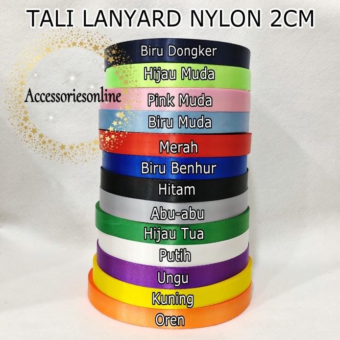 

new !!! PROMO!!! Tali Id Card / Lanyard nylon / Id Card Nylon 2 cm Per Roll murah