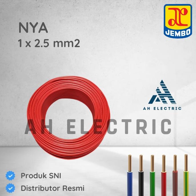 TERBARU - JEMBO Kabel NYA 2.5 mm rol @50m / 2,5mm 2,5 mm 1x2.5 1x2,5