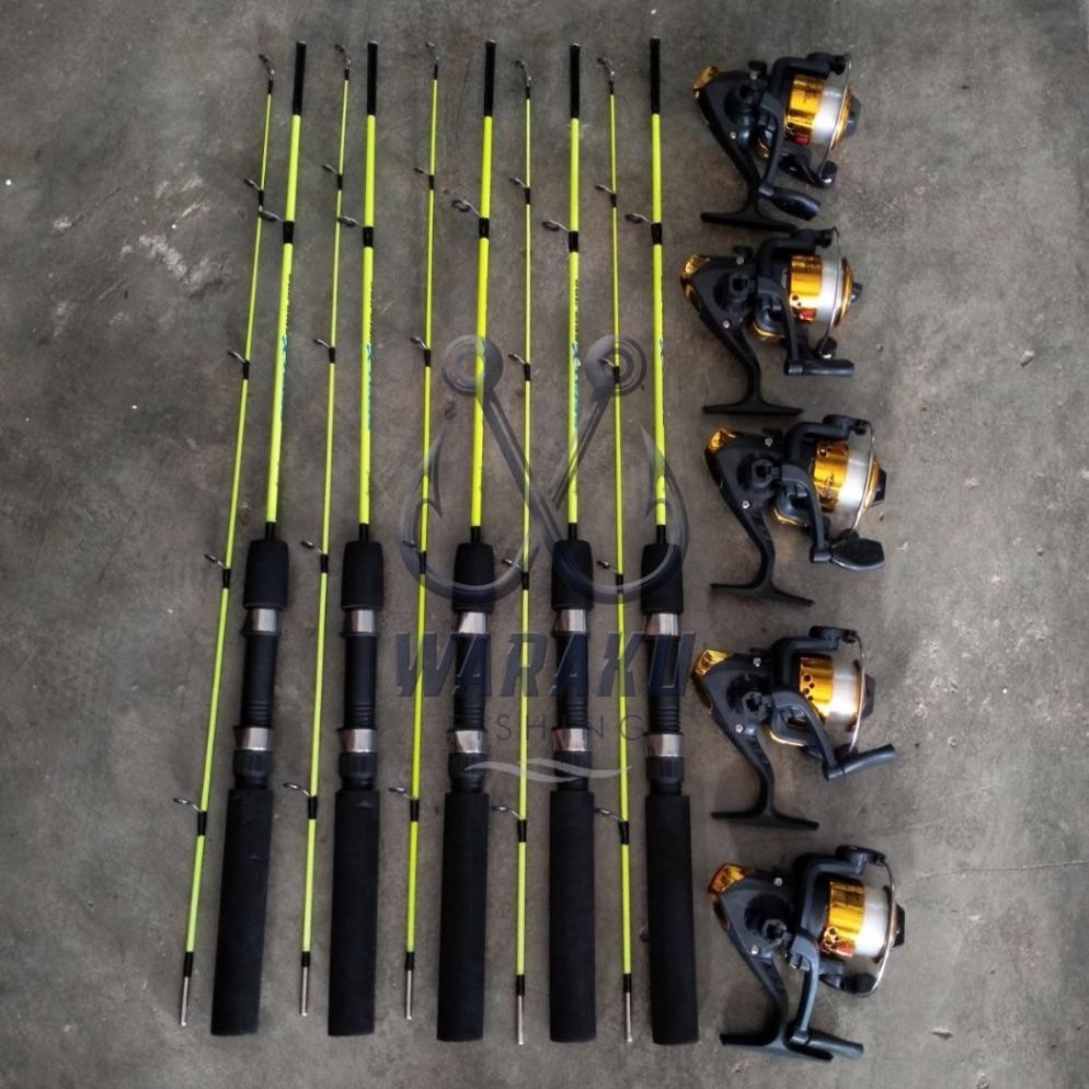 Joran Pancing Udang 5 set Action Lentur