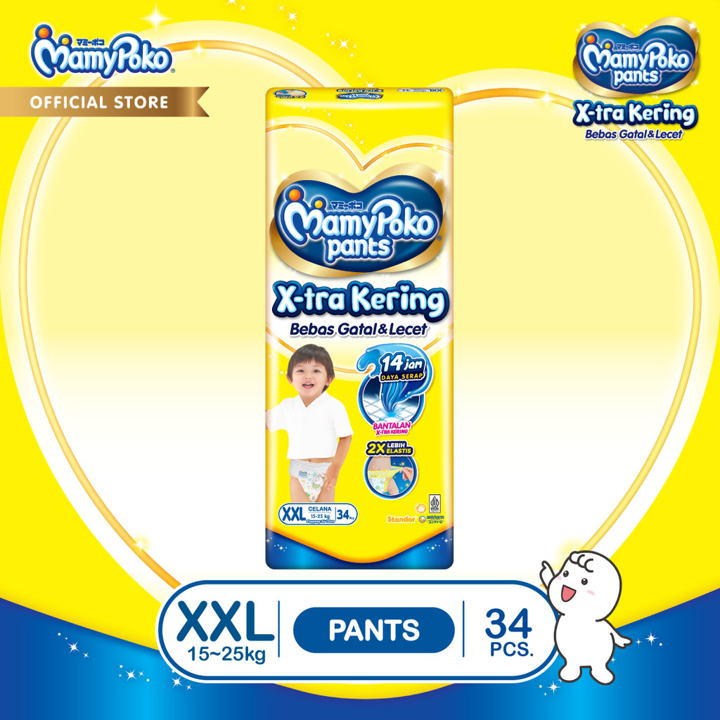 MamyPoko Pants X-tra Kering - XXL 34 - Popok Celana