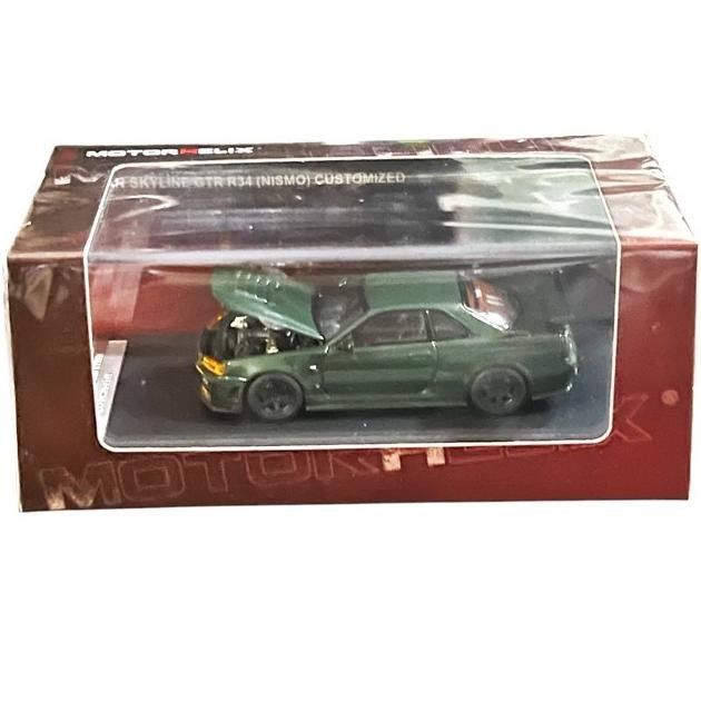 baru  Motor Helix 64 Nissan Skyline GTR R34 Nismo CRS Dark Green murah