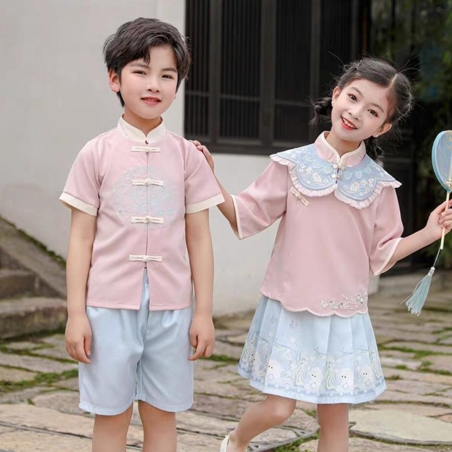 Premium Couple Cheongsam Chinese Old Style Traditional Dress Cheongsam Boy Cheongsam Girl Brother Si