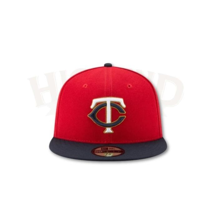 Ready Stock Topi New Era Minnesota Twins Authentic Collection Red 59FIFTY Fitted Hat 100% Original