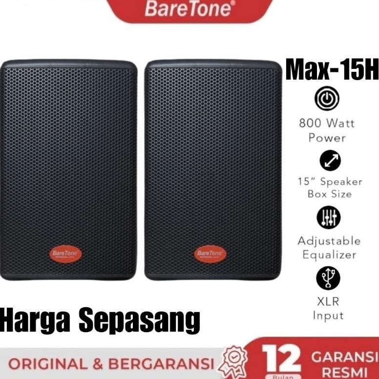 ready  Speaker aktif baretone 15 inch Max15H original aktiv max 15h 800 watt