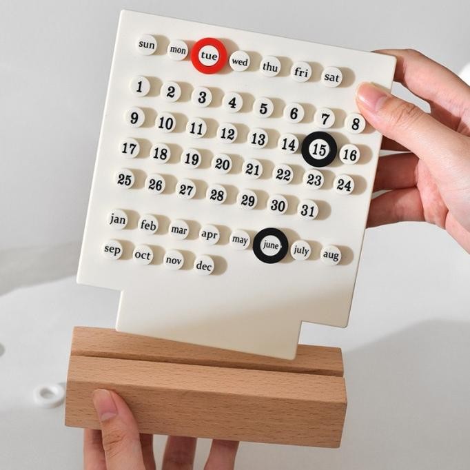 

new !!! HIKI Desk Calendar/ Perpetual Calender / Kalender Meja Lucu / Korean Style Calendar / Kalender Abadi Aesthetic / Home Decoration / Mid Century Decor murah