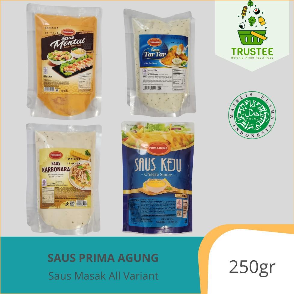 

QIG-1722 d-54 Prima Agung Saus Mentai / Keju / Tartar / Karbonara / Saos Masak Instant Halal 250gr Premium Termurah