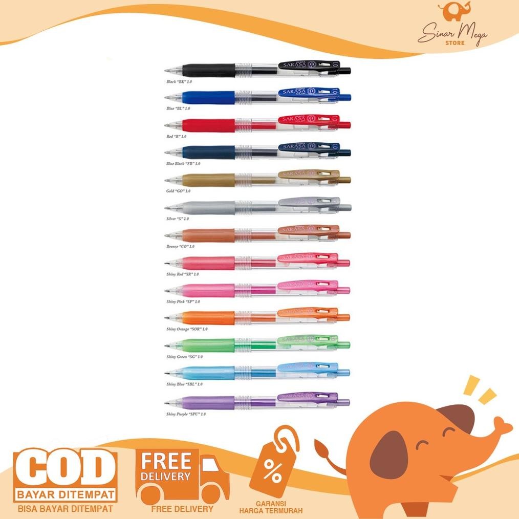 

ss-64 gd-12 Zebra Pulpen Sarasa Clip Gel Ink Pen 1.0mm Murah Termurah