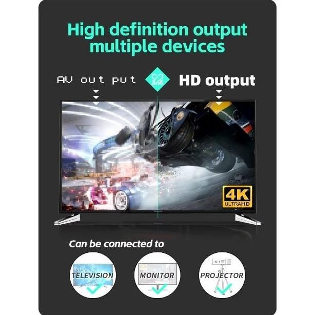 DATA FROG Y2 Fit TV Game Console Interactive Somatosensory Wireless 4K Konsol Game Penginderaan Gera