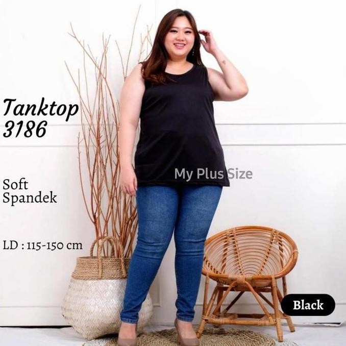 TANKTOP WANITA SUPER JUMBO, LD 120-150 CM