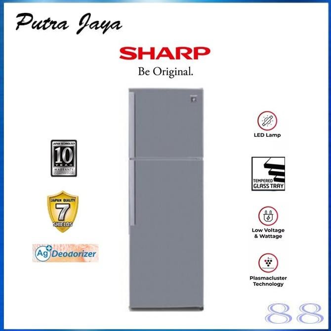 sharp kulkas 2 pintu sj-450gp-sd / sj450gpsd / sj450gp