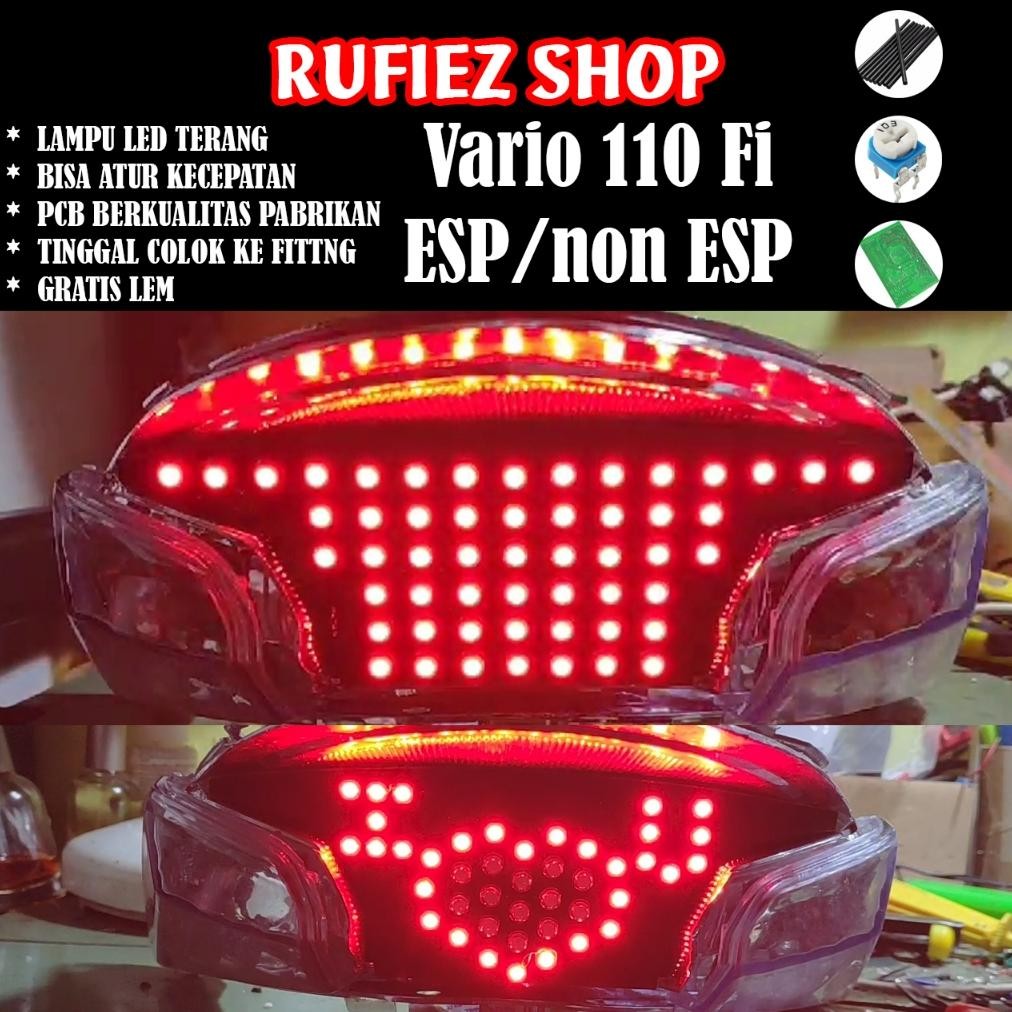 TERLARIS Custom lampu stoplamp running vario 110 Fi Esp / Non Esp Siap kirim