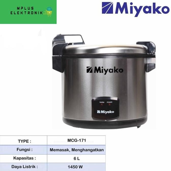 miyako mcg 171 penanak nasi jumbo 6 liter magicom rice cooker jumbo