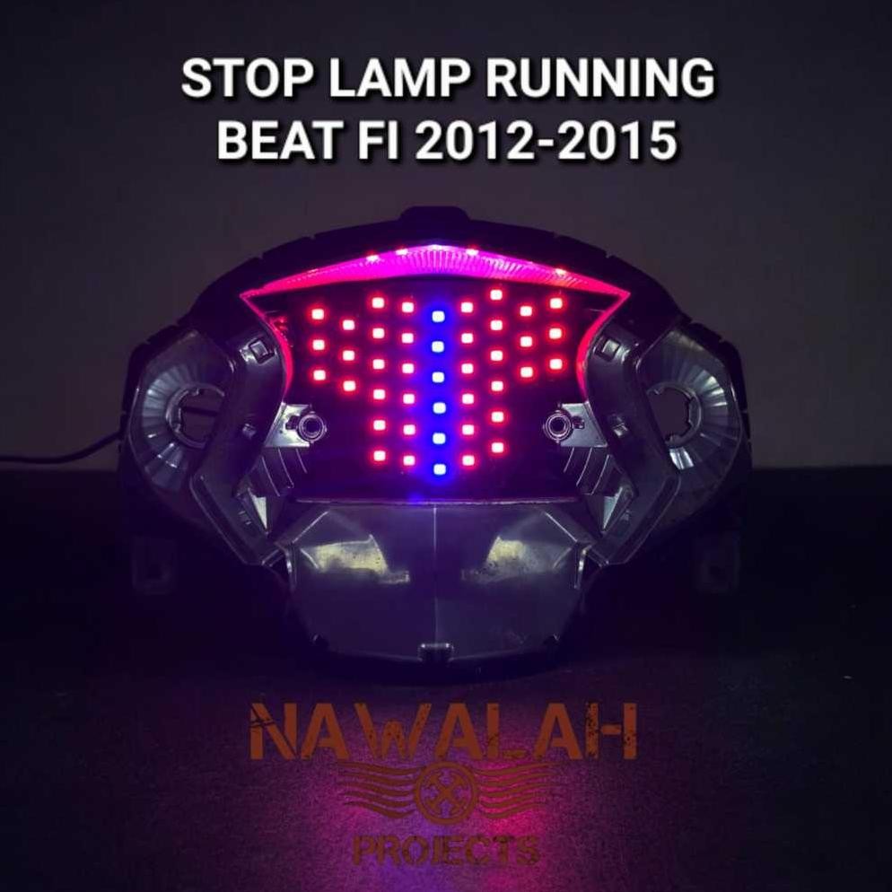 TERLARIS Stoplamp Running Beat Fi 2012-2015 Led 8 Mode Siap kirim