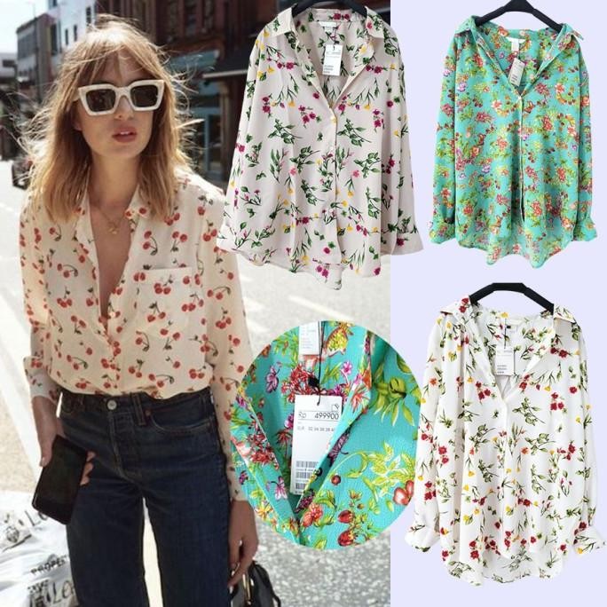 KEMEJA HM WANITA HMB280 FLORAL SHIRT