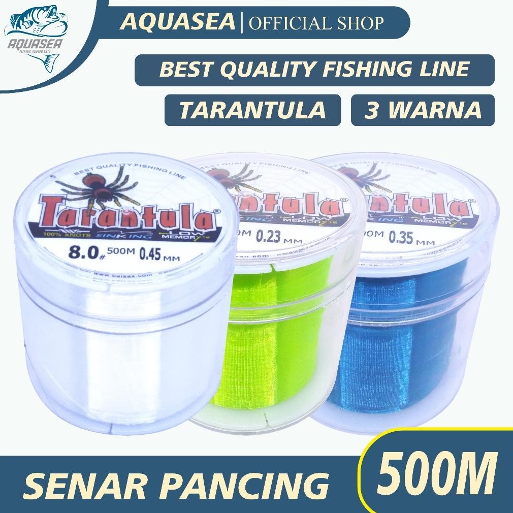 AQUASEA Tali Pancing TARANTULA 500Meter   Nilon  Pancing BahanNilon Pancing AntiKeriting SuperKuat
