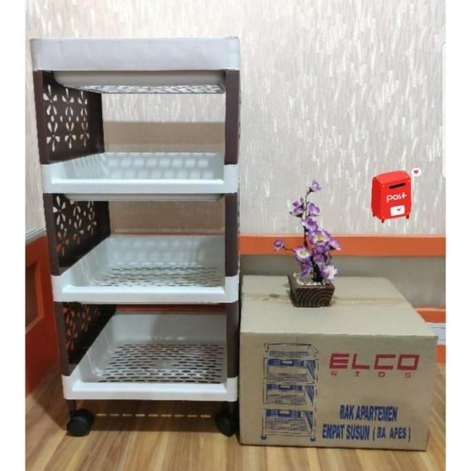 Rak Apartemen Plastik 4 Susun ELCO / Rak 4 susun