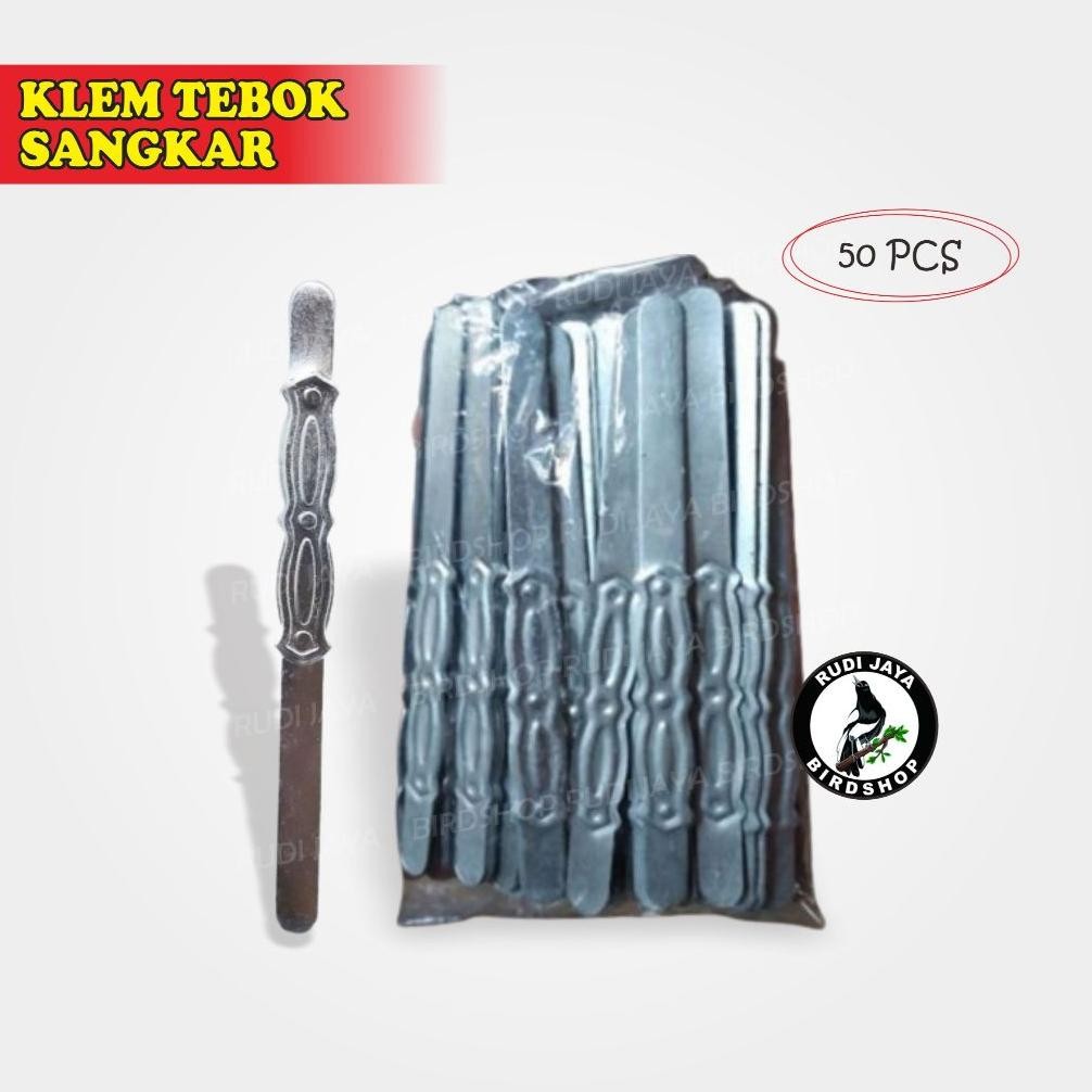 Ukd- Klem Plat Besi Ukir Klem Tebok Sangkar 1 Pak Non Merk Penjepit Bawahan Kandang Murai Anis Loveb