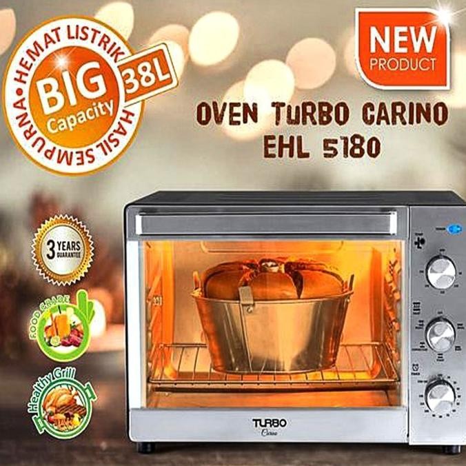 oven listrik low watt 38 l turbo carino ehl-5180