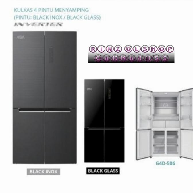 kulkas gea g4d 586 side by side multi door inverter g4d586 no frost