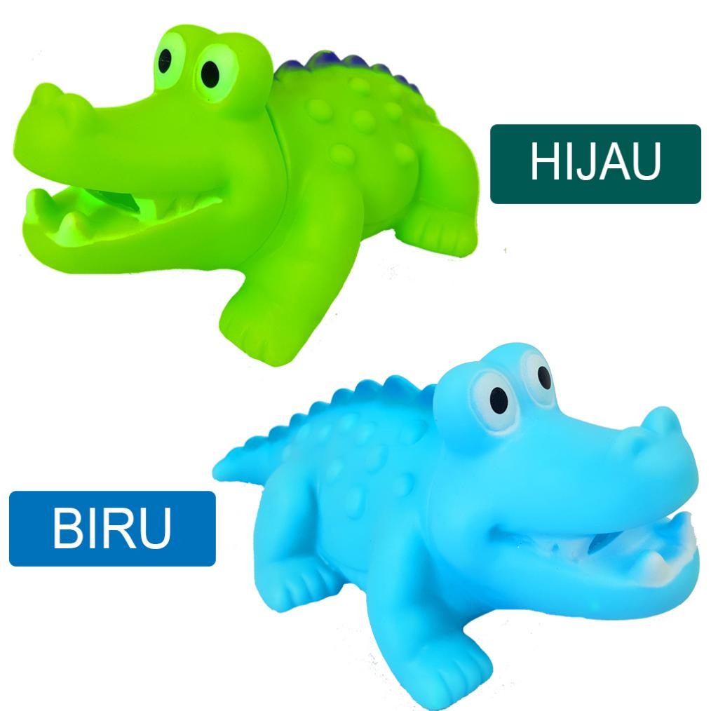Ul-64 Mainan Anak Buaya Karet Cit Cit/ Mainan Bayi Buaya Karet 849 Premium