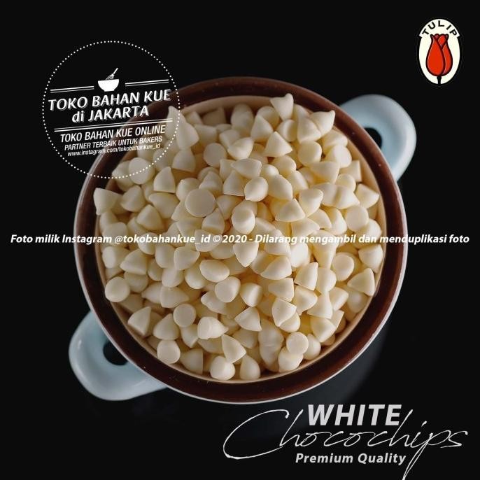 

Tulip WHITE Compound Chips 500gr ChocoChips PUTIH Cokelat Chip Vanilla