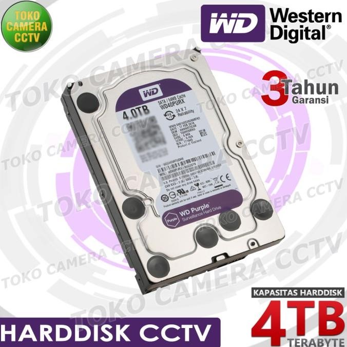 TERSEDIA CCTV HARDDISK WD PURPLE 4TB