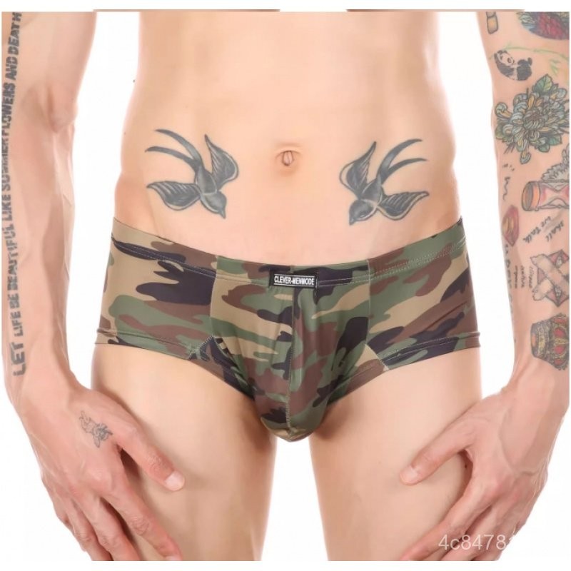 2025 Pakaian Dalam Pria Seksi Baru dengan Pinggang Rendah, Pengangkat Pinggul, dan Celana Segitiga B