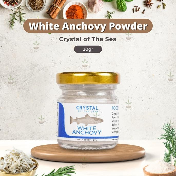 

Terbaru Crystal of the Sea White Anchovy Powder 20gr - Bubuk Ikan Teri Nasi