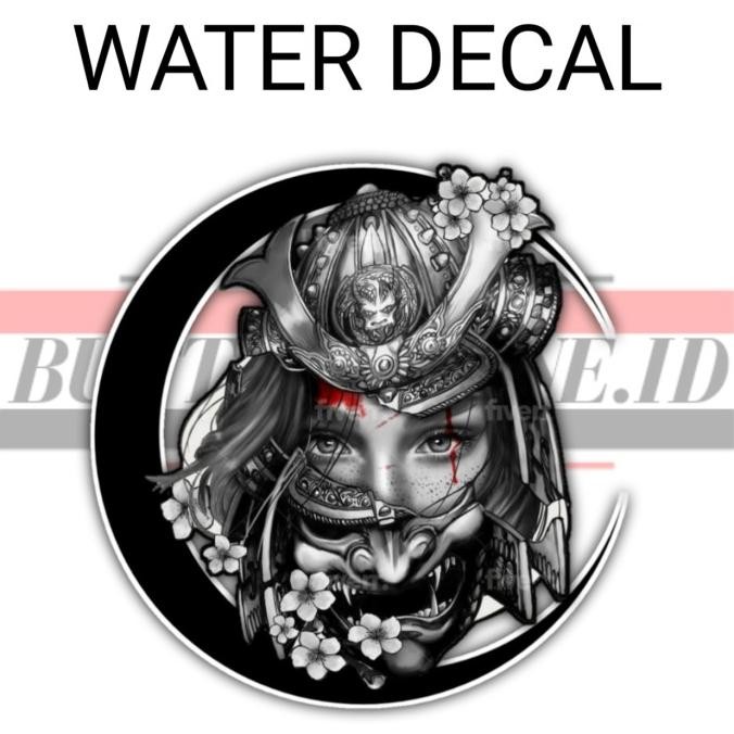 water slide decal helm / water decal helm samurai