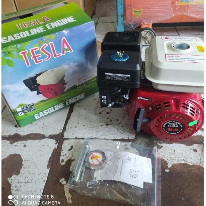 Mesin Penggerak Bensin Gx200 Tesla 6.5Pk Engine Tesla Gx200 6.5Hp New Stok