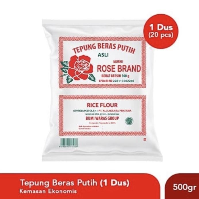

Terlaris Tepung Beras Putih Rose Brand 500Gram Per Dus Isi 20 Bungkus