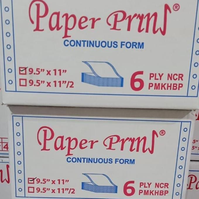

TERBARU - Continuous Form 6 Ply Warna 9.5 x 11 Paper Prints