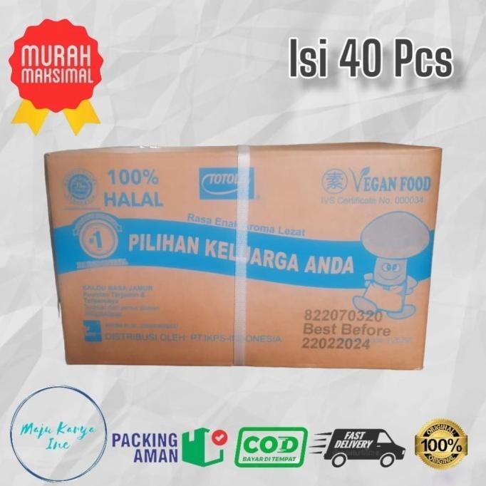 

Terbaru Totole kaldu jamur 200 gram 1 dus isi 40 pcs HALAL BPOM