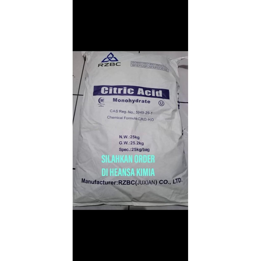 

Terbaru CITRIC ACID / CITRUN / ASAM SITRUS 1 sak 25kg