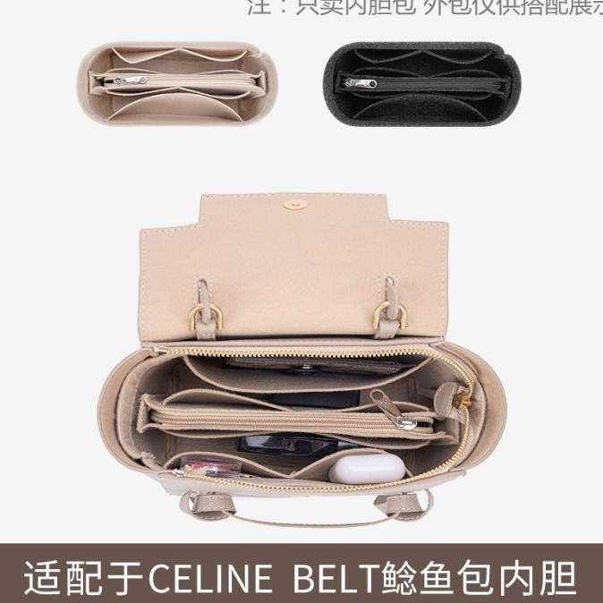 Felt Bag Organizer for Micro belt Middle Zip / organiser tas celine