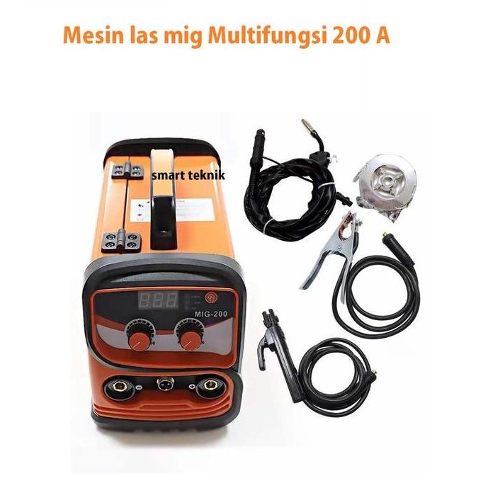 Mesin Las Mig German 260A Las Mig Tanpa Gas Multifungsi 200 Ampere New Stok