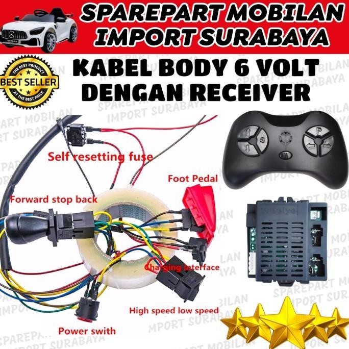 Grosir Kabel Body Mobil Mobilan Aki Anak 6 Volt Kebel Set Receiver 12 Volt Rc